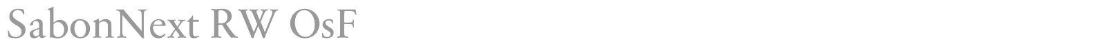 SabonNext RW OsF font preview